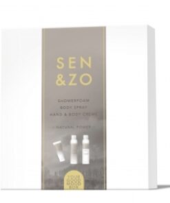 Sen & Zo Cadeaubox 3 Natural Power Body spray, Showerfoam,hand&body créme