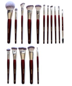 Mintenz chique burgundy red kwasten set b