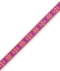 Lint armbandje purple / orange flower