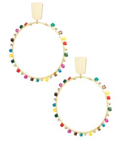 Oorbellen multi strass fijn