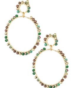 Oorbellen groen strass