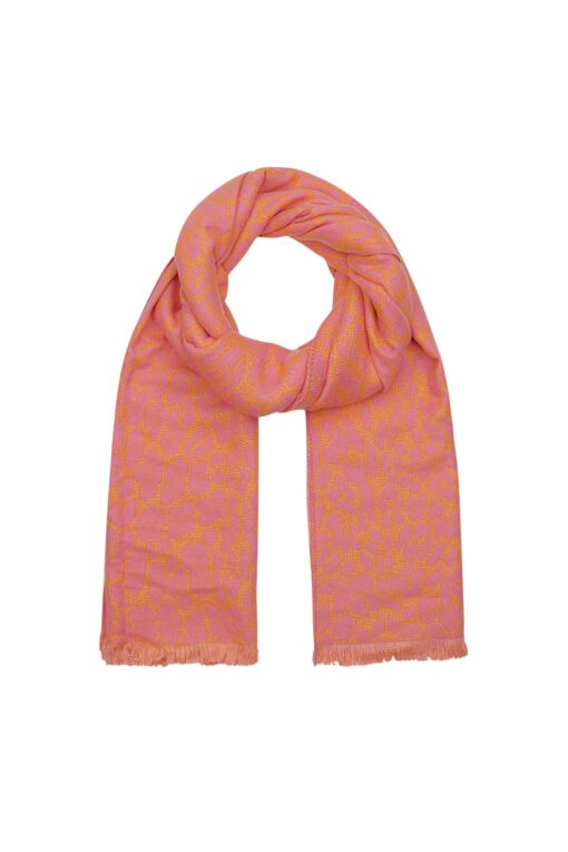 Sjaal panter roze- oranje