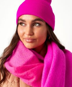Beanie donker hard roze - Afbeelding 2