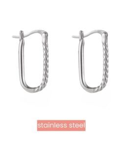 Day & Eve E1788-1 Half Twisted Hoop