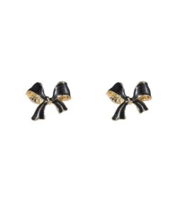 Day & Eve E55026-1 Bow Stud - black