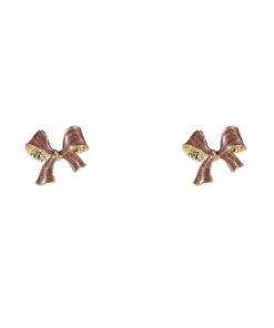 Day & Eve E55026-2 Bow Stud - brown