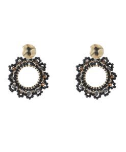 Day & Eve E55203-1 Lace Beads Round - black