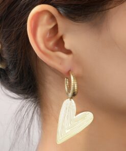 Day & Eve E56273-2 Striped Heart Dangle - Afbeelding 2