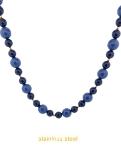 Day & Eve Balls Necklace - Blue