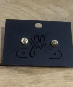 Oorbellen knopje - beige