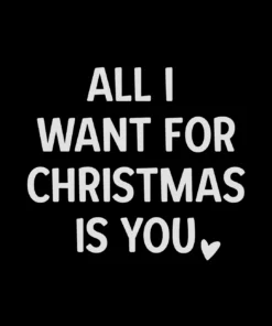 Forex Tegeltje 'All I Want For Christmas Is You' - Zwart