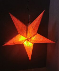 Papieren Ster 18 - Naaldsteken Oranje