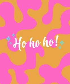 Forex Tegeltje 'Ho Ho Ho!' - Lichtroze/Goud