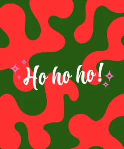 Forex Tegeltje 'Ho Ho Ho!' - Groen/Rood