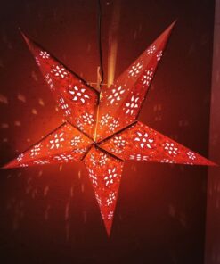 Papieren Ster 3 - Bruin Met Glitter