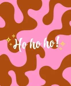 Forex Tegeltje 'Ho Ho Ho!' - Lichtroze/Bruin
