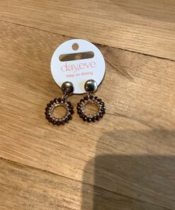 Ronde Oorbellen - Bruin