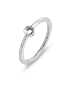 Melano Twisted Petite Ring - Zilverkleurig, 58
