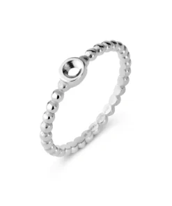 Melano Twisted Tiem Ring - Zilverkleurig, 54