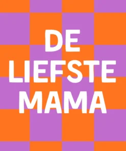 Forex Tegeltje 'De Liefste Mama' - Oranje Paars