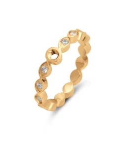 Melano Twisted Tate Ring - Goudkleurig, 52