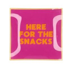 Plate Square Here For The Snacks 18x18x2cm
