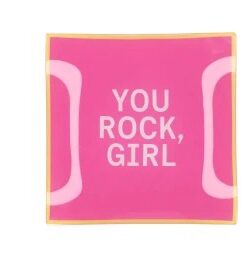 Plate Square You Rock Girl 18x18x2cm