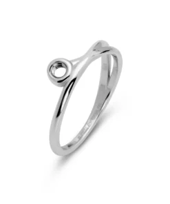 Melano Twisted Thora Ring - Zilverkleurig, 54