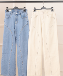 Wide Leg Jeans Met Studs - Maat 36 - Afbeelding 2
