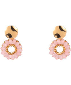 Day & Eve  Round Stud Dangle - Summer Plum
