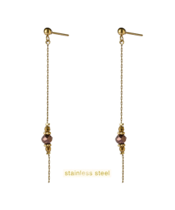 Day & Eve Classic Stone Dangle - Brown