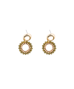 Day & Eve 2 Rounds Stud - Olive