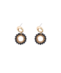 Day & Eve 2 Rounds Stud - Black